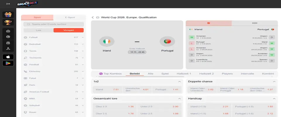 BruceBet Sportwetten